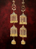 NVR Women's Pack Of 2 Gold-Polished & White Pearl Mirror Work Bridal Layered Kaleera Sets - Distacart