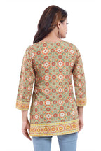 Snehal Creations Eye Catching Faux Crepe Printed Tunic Top