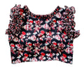 Vamika Beautiful Black Georgette Frill Blouse - Distacart