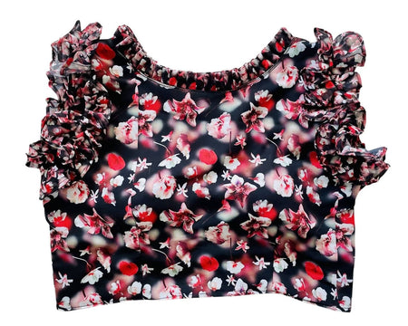 Vamika Beautiful Black Georgette Frill Blouse