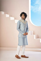 Open Nehru Jacket by Hilo Design