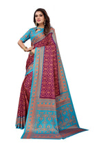 Vamika Purple Printed Art Silk Saree