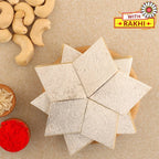 Krishna With Flute Rakhi and Kaju Katli Box