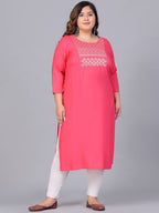 Sztori Women Yoke Design Thread Work Kurta