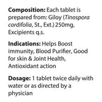 Dabur Giloy Tablets Immunity Booster usage