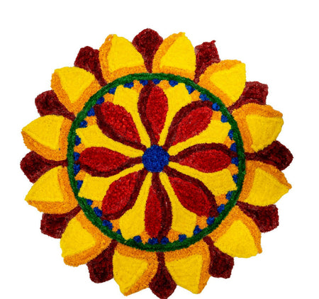Kundan HandiKrafts Flower Mat Design 1