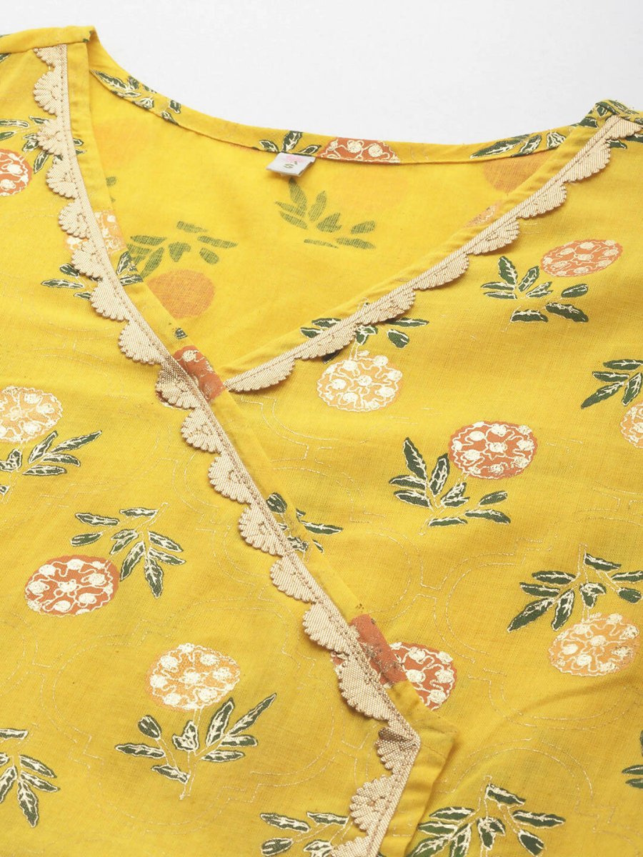Ahalyaa Women's Traditional wear Tunic - Mustard