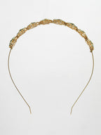 NVR Women's Gold-Polished Kundan Embellished Hairband