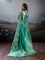 Shree Shyam Fashion Rama Silk Blend Saree - Distacart