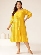 Janasya Dark Rayon Solid Tiered Dress - Distacart