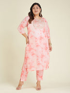 Janasya Light Silk Blend Tie & dye Straight Kurta Set - Distacart