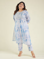 Janasya Light Silk Blend Tie & dye Straight Kurta Set - Distacart