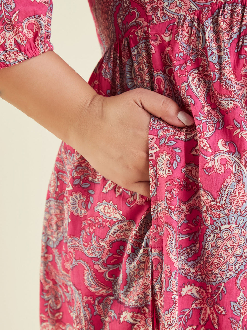 Janasya Bright Cotton Floral A-Line Kurta Set - Distacart