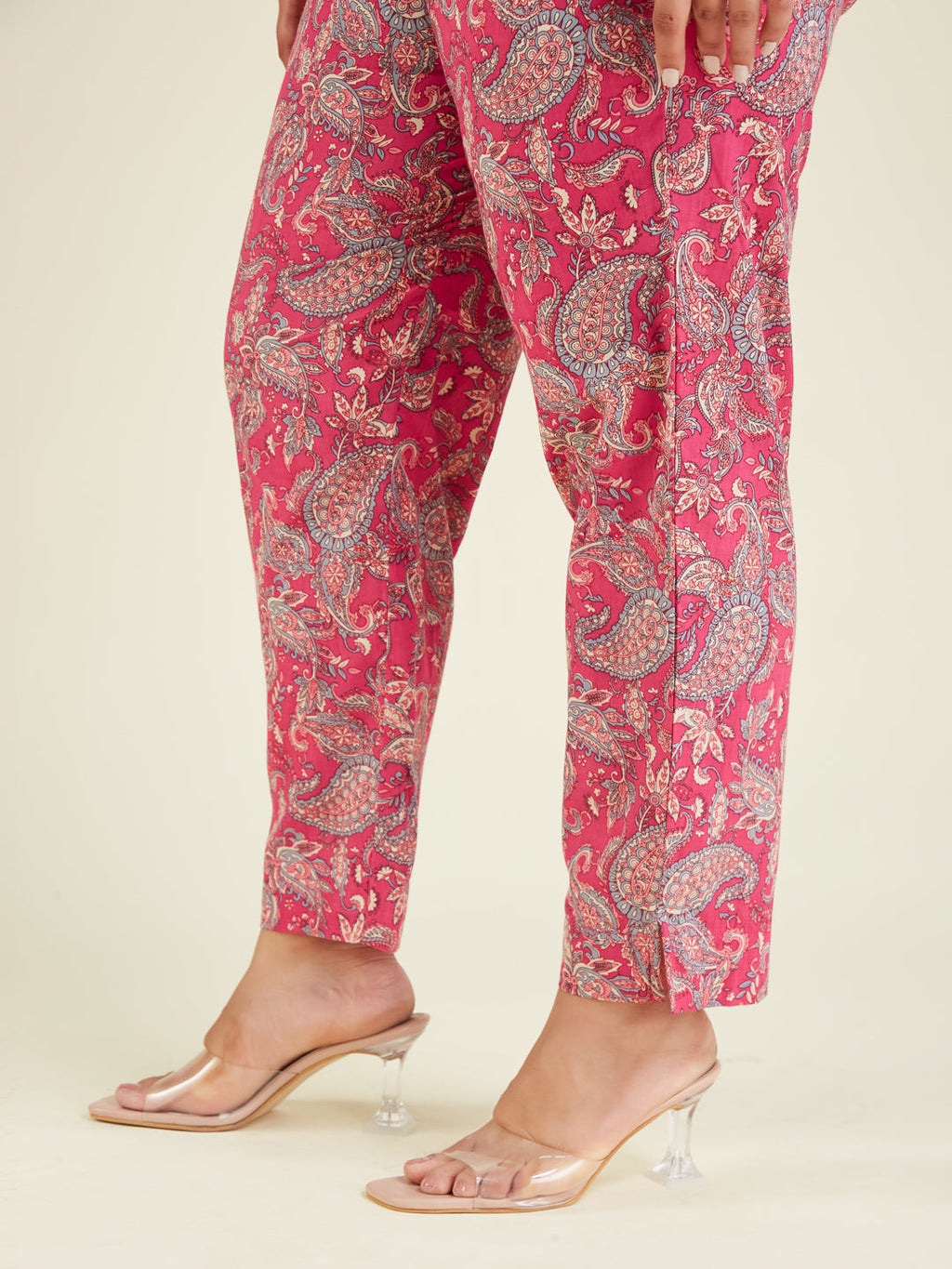 Janasya Bright Cotton Floral A-Line Kurta Set - Distacart