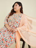 Janasya Light Cotton Floral Anarkali Kurta Set - Distacart