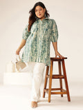 Janasya Dark Cotton Tie & dye Straight Tunic - Distacart
