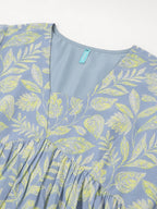 Janasya Bright Georgette Tropical A-Line Tunic - Distacart