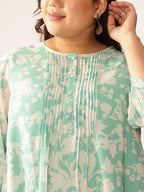 Janasya Light Georgette Floral A-Line Tunic - Distacart