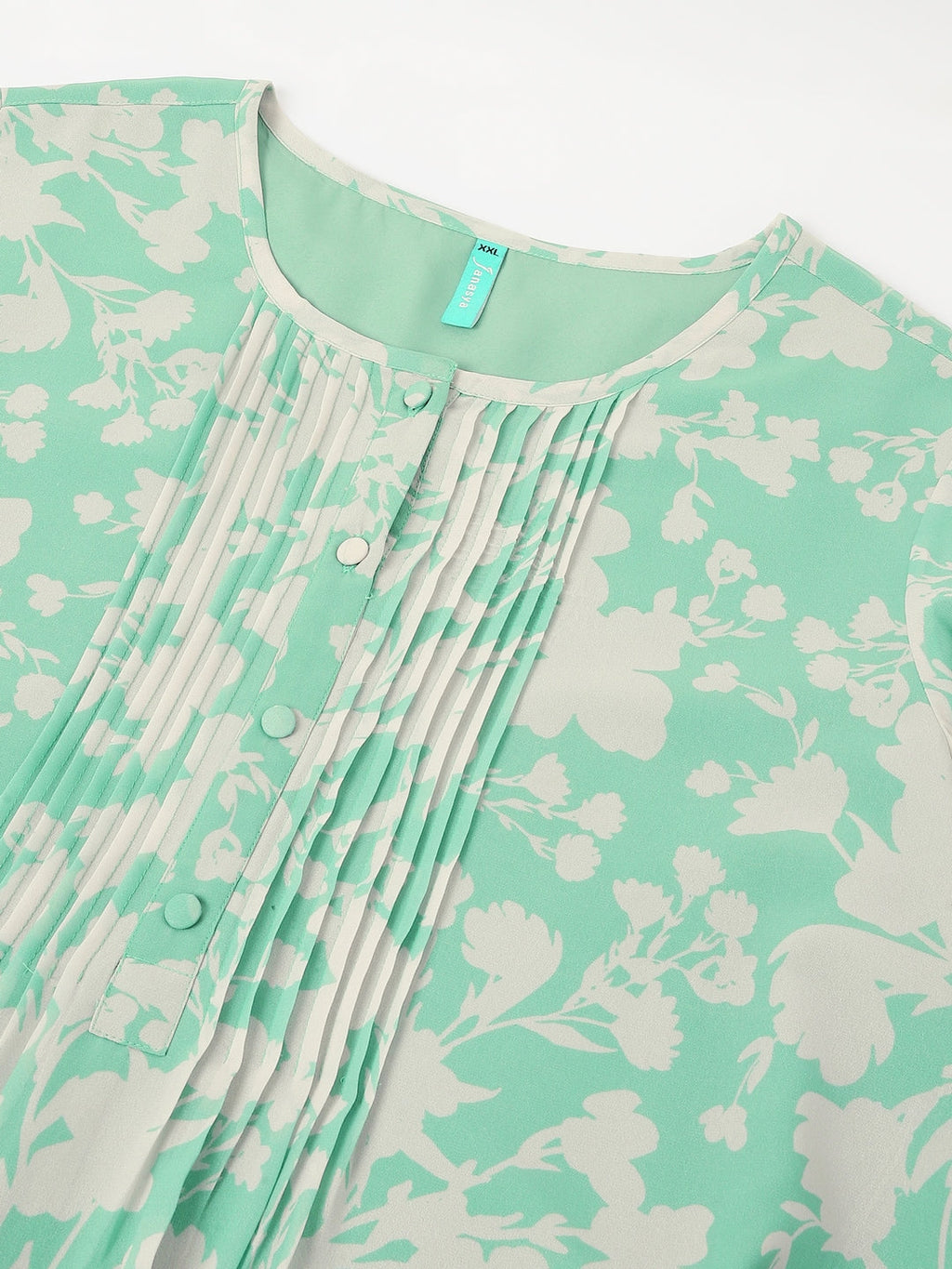 Janasya Light Georgette Floral A-Line Tunic - Distacart
