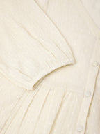 Janasya Light Dobby Chiffon Self Design A-Line Tunic - Distacart