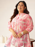 Janasya Light Silk Blend Floral A-Line Tunic - Distacart