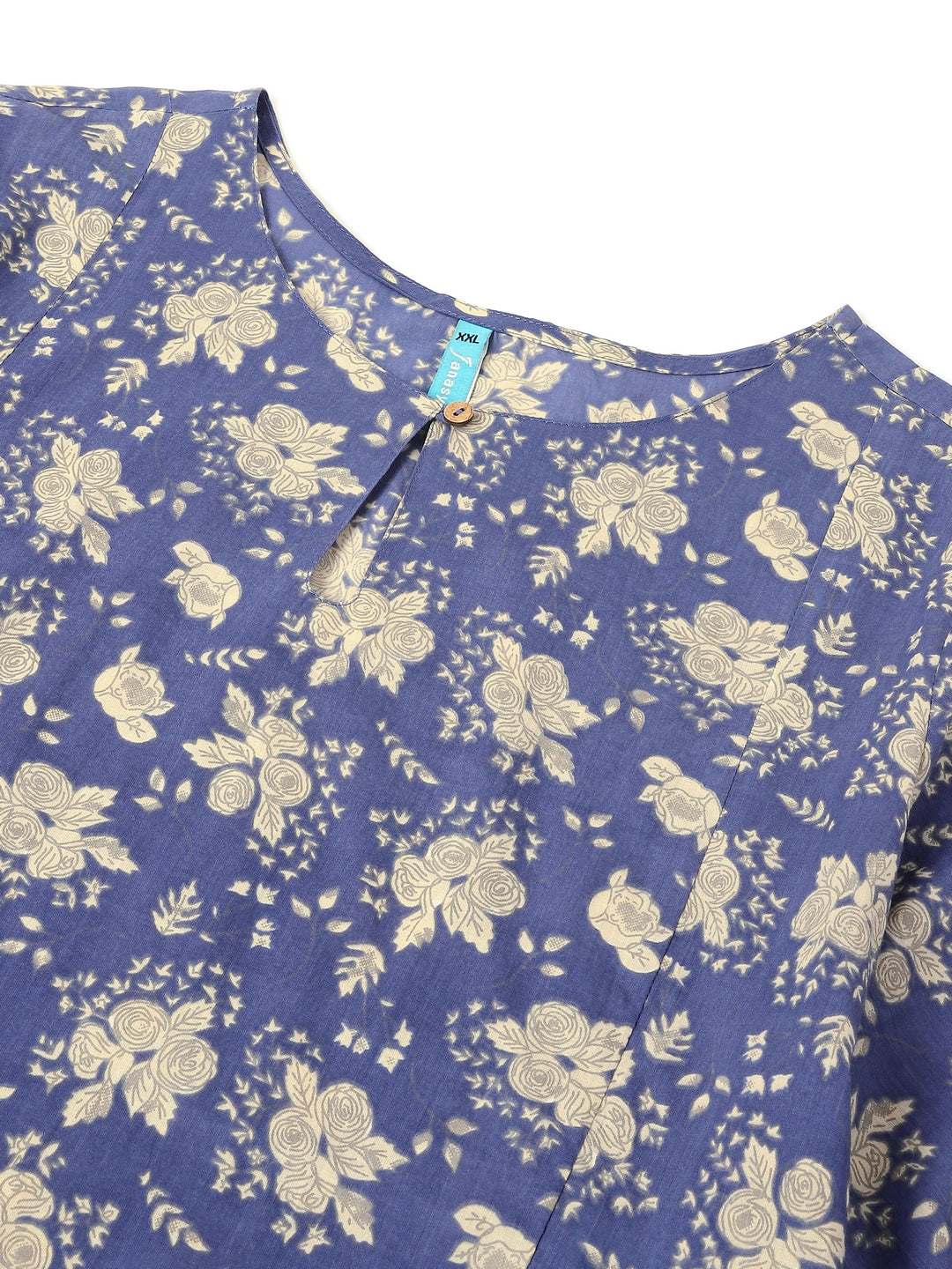 Janasya Bright Cotton Floral Fit & Flare Dress - Distacart