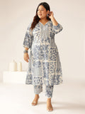 Janasya Light Cotton Floral A-Line Kurta Set - Distacart