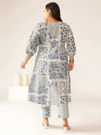 Janasya Light Cotton Floral A-Line Kurta Set - Distacart