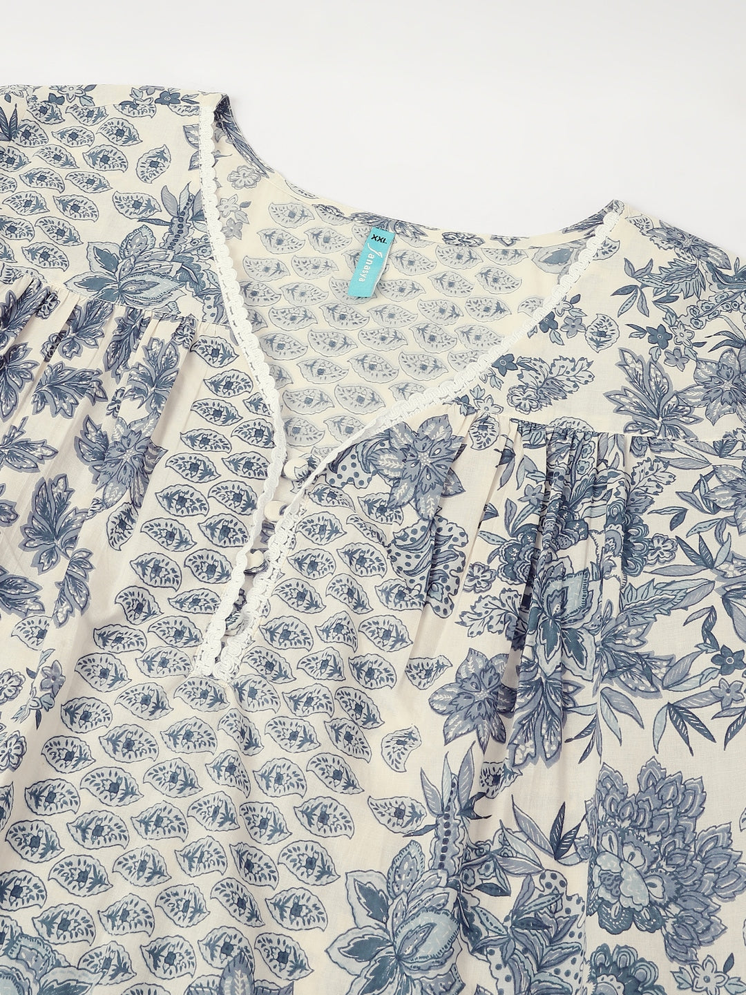 Janasya Light Cotton Floral A-Line Kurta Set - Distacart