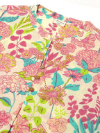 Janasya Bright Cotton Floral A-Line Tunic - Distacart