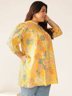 Janasya Light Cotton Tropical A-Line Tunic - Distacart