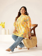 Janasya Light Cotton Tropical A-Line Tunic - Distacart