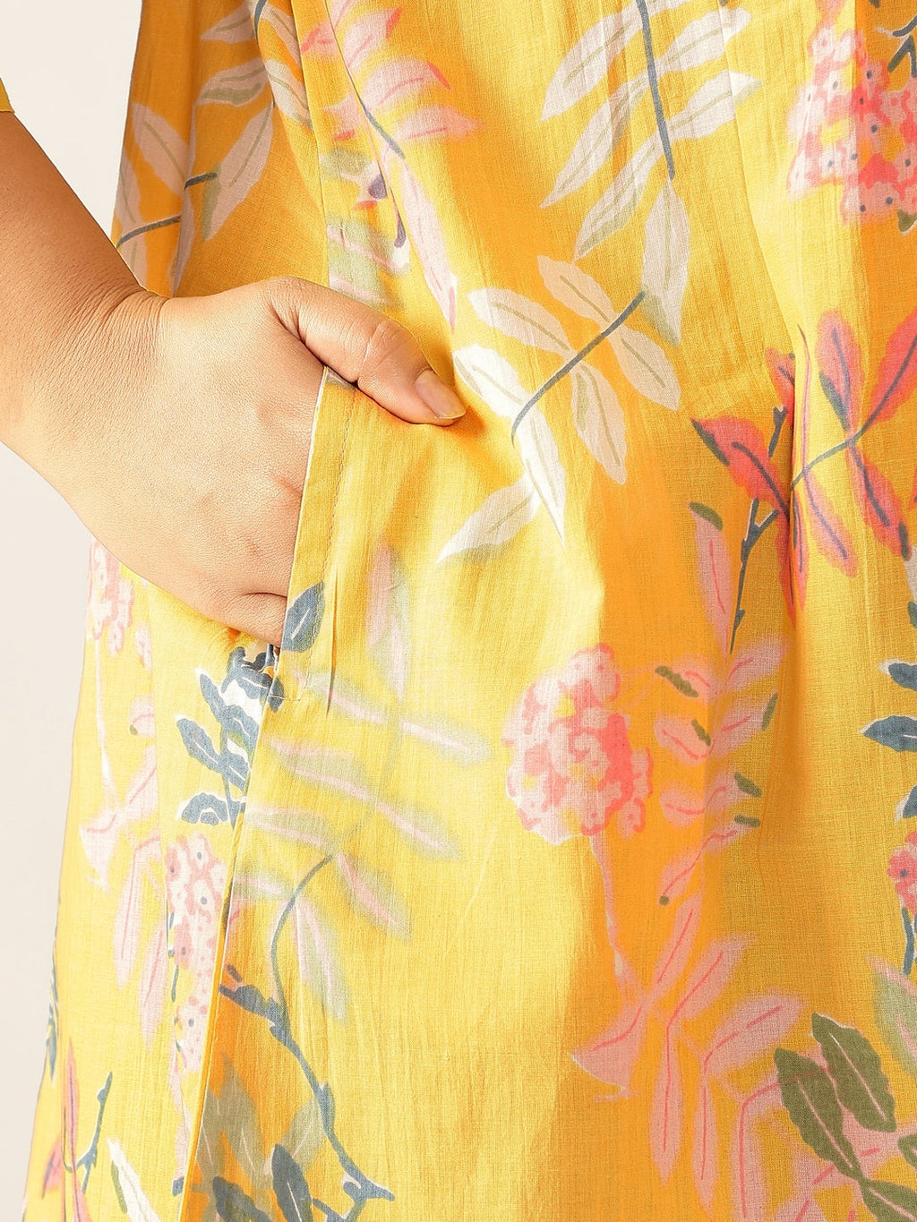 Janasya Light Cotton Tropical A-Line Tunic - Distacart
