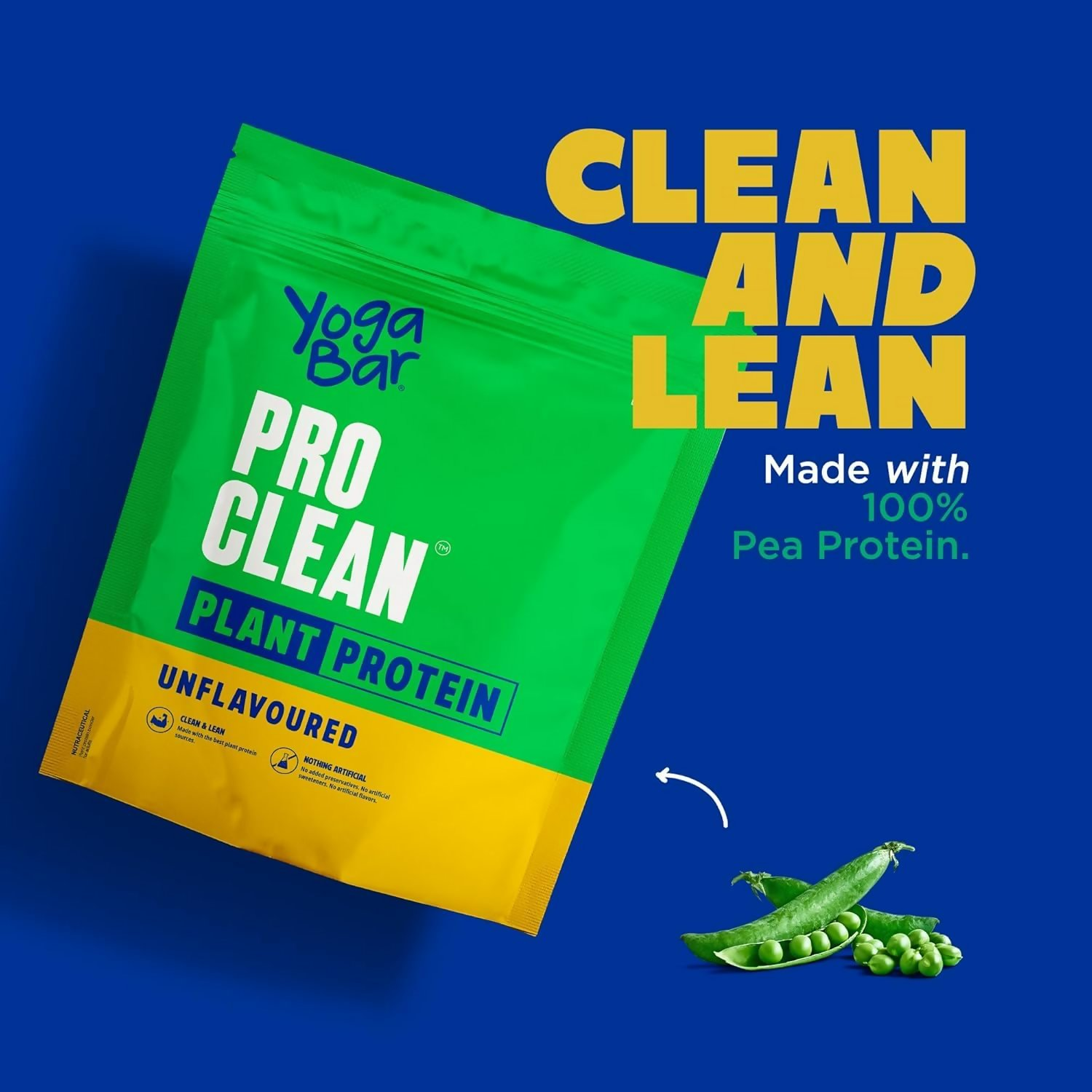 Yoga Bar Pro Clean Plant Protein Powder Chocolate Flavour & Unflavoured - Distacart