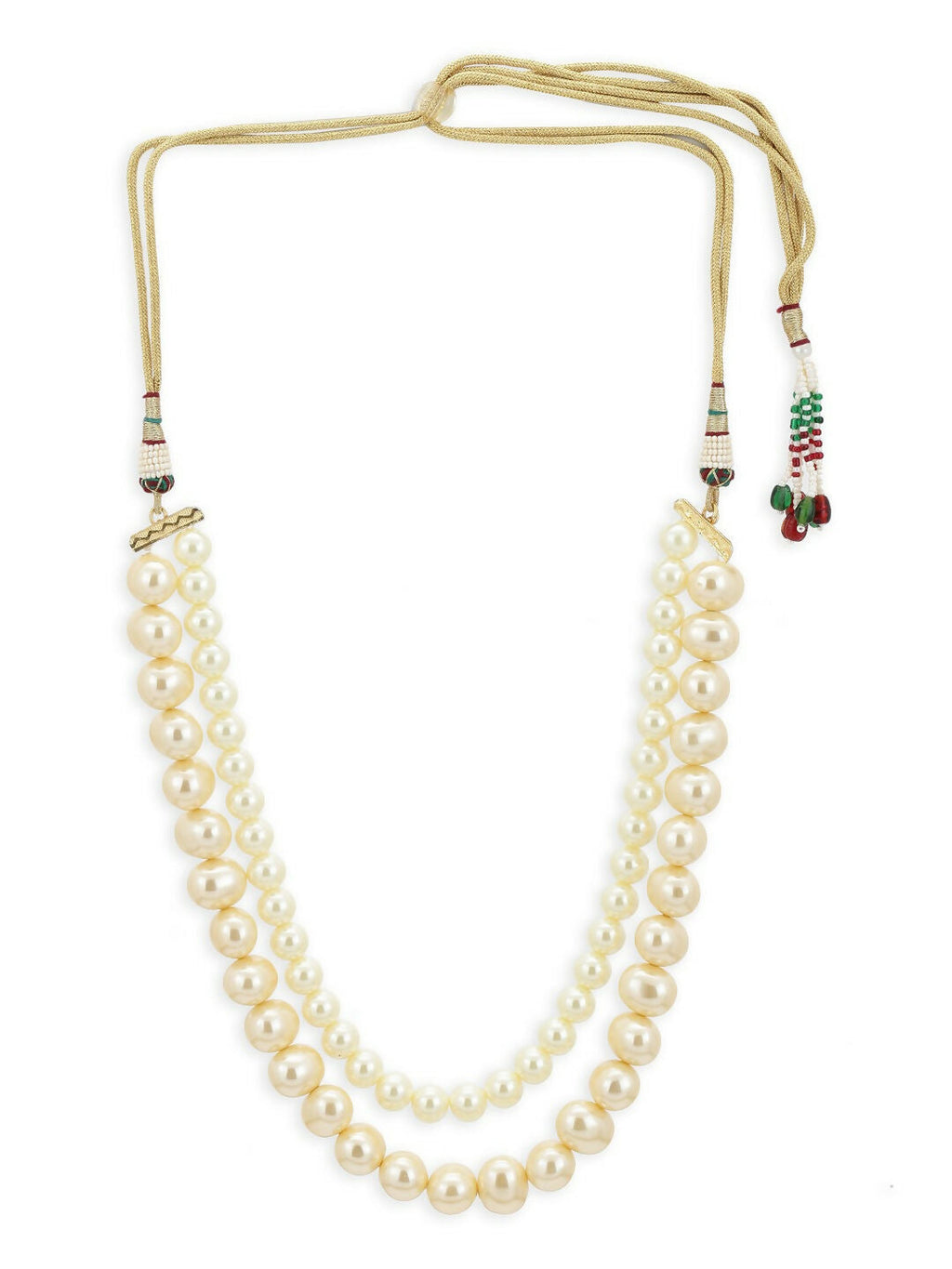 Layered Cream Pearl Neckpiece- Ruby Raang
