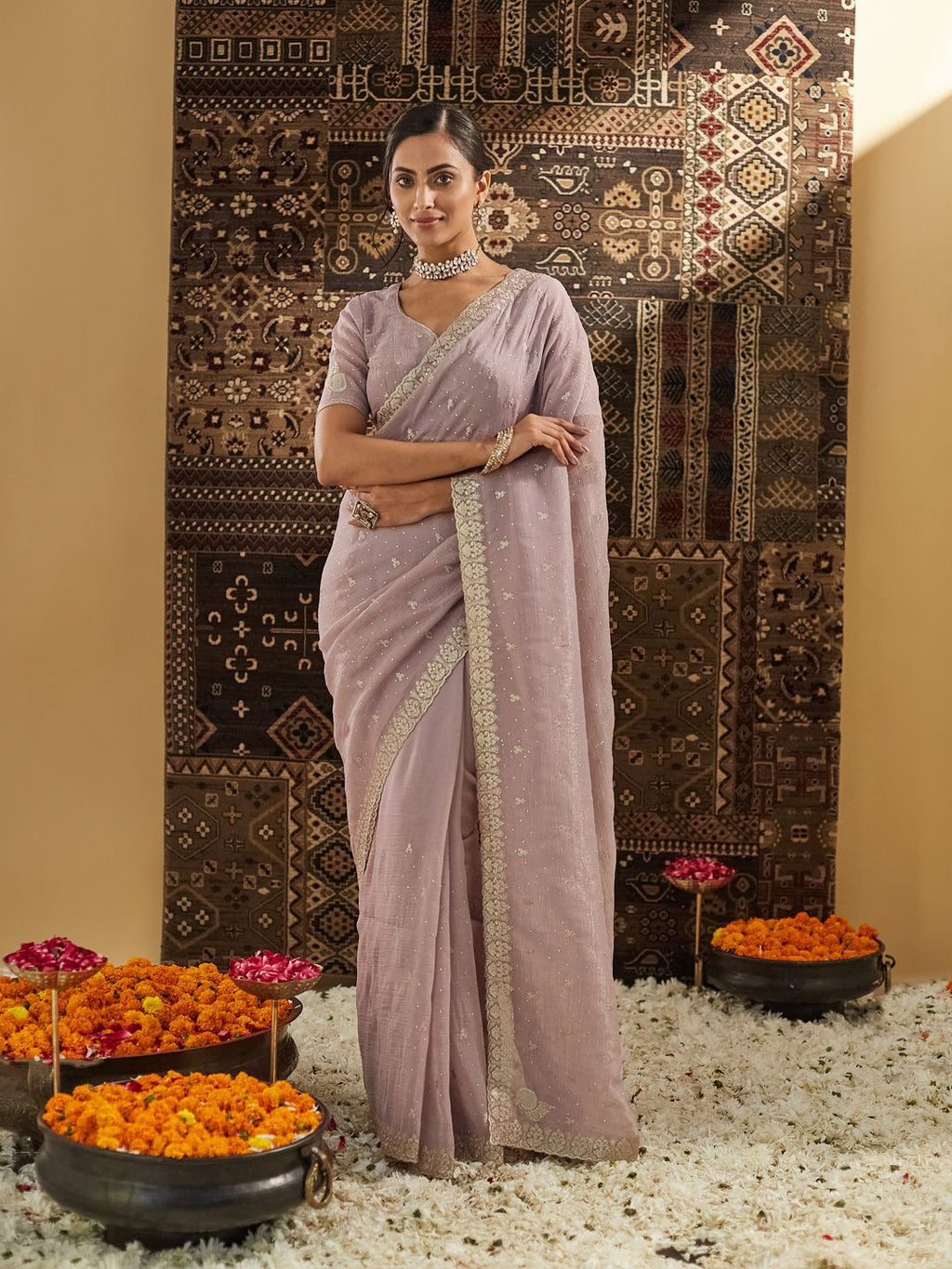 kasee Embellished Embroidered Pure Silk Saree