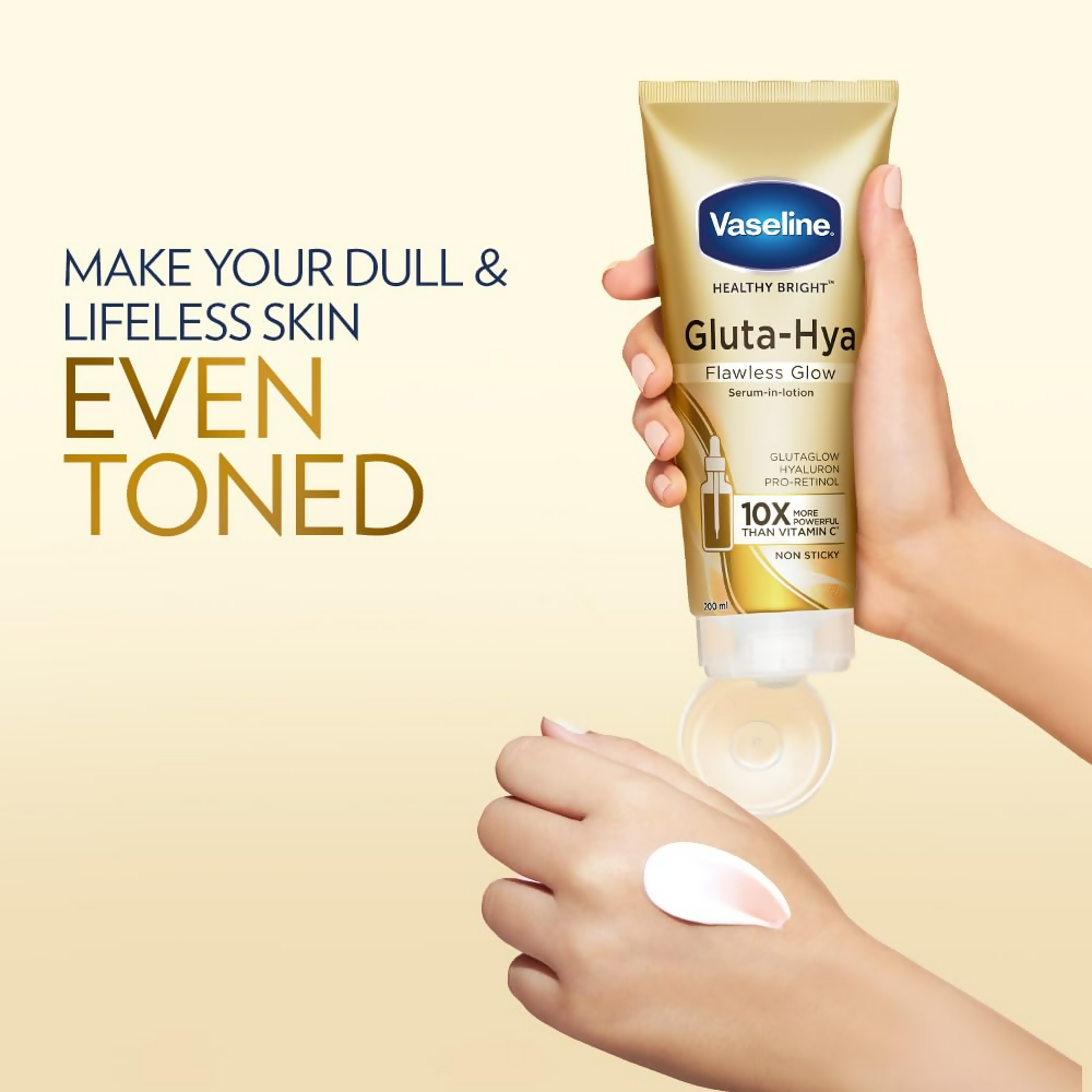 Vaseline Gluta-Hya Flawless Glow Lotion For Face & Body - Distacart