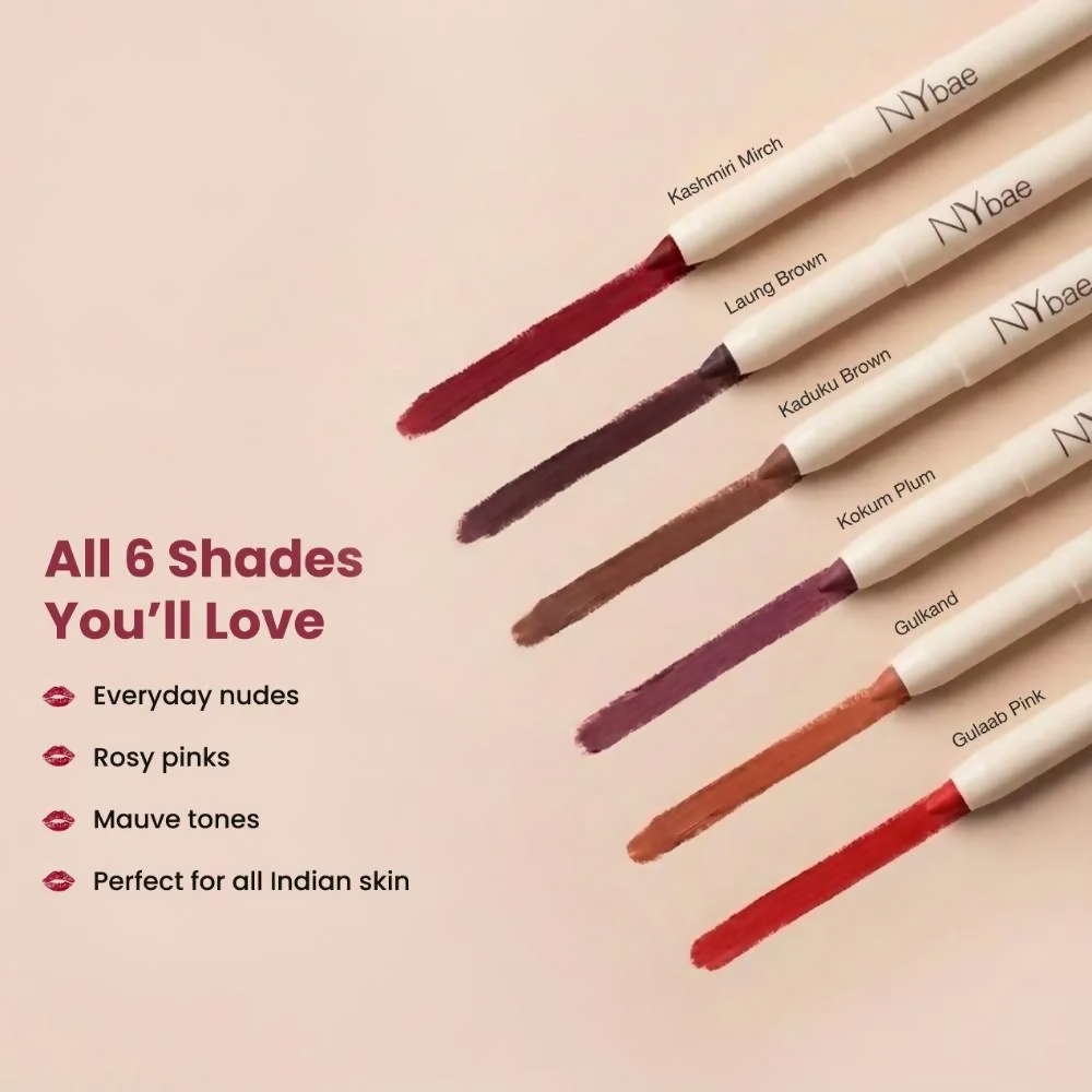 NY Bae 2-in-1 Lip Liner & Lip Colour - Laung Brown - Distacart