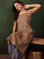 Sangria Printed Kurta With Trouser