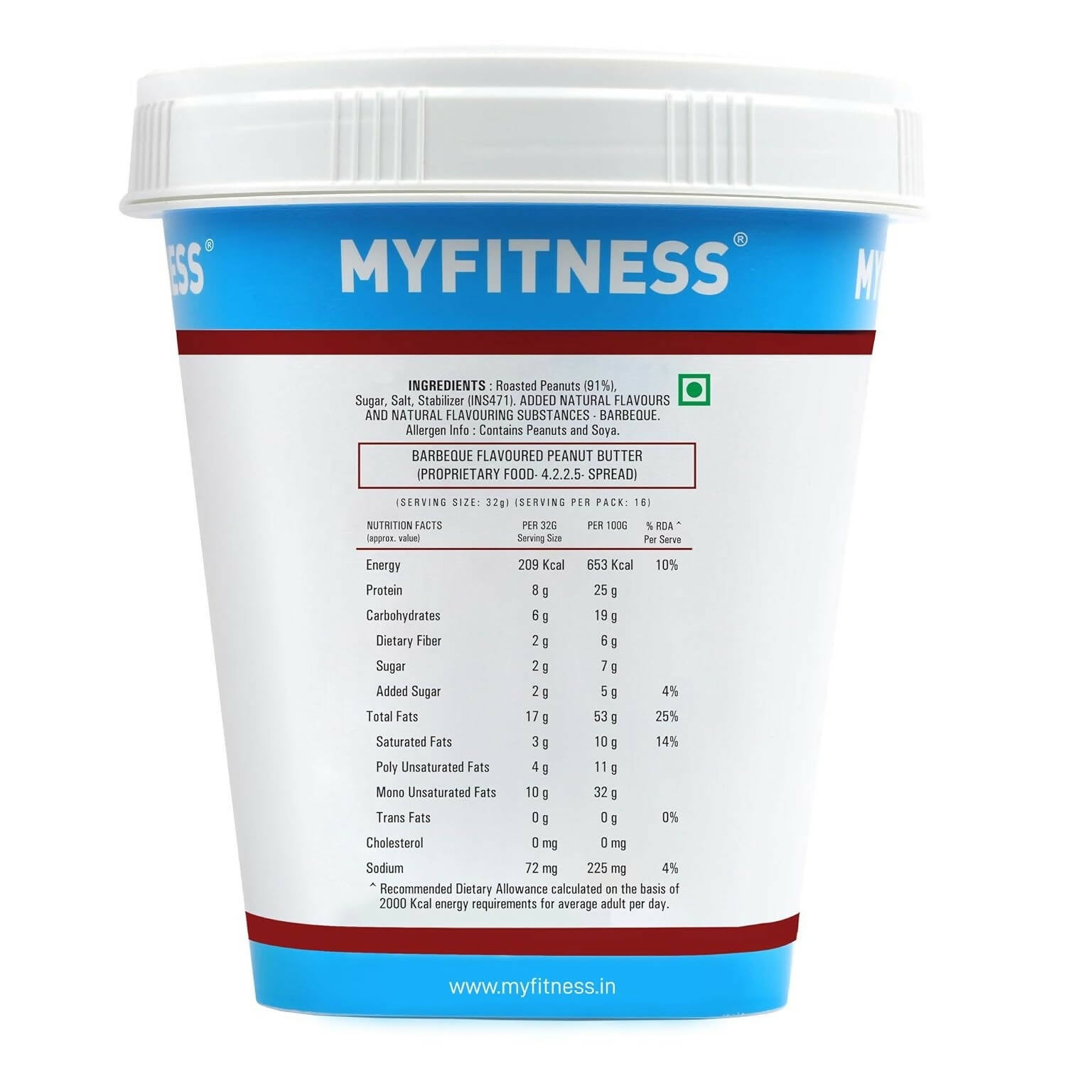 Myfitness Schezwan High Protein Spread & Dip Spicy Smooth Peanut Butter - Distacart