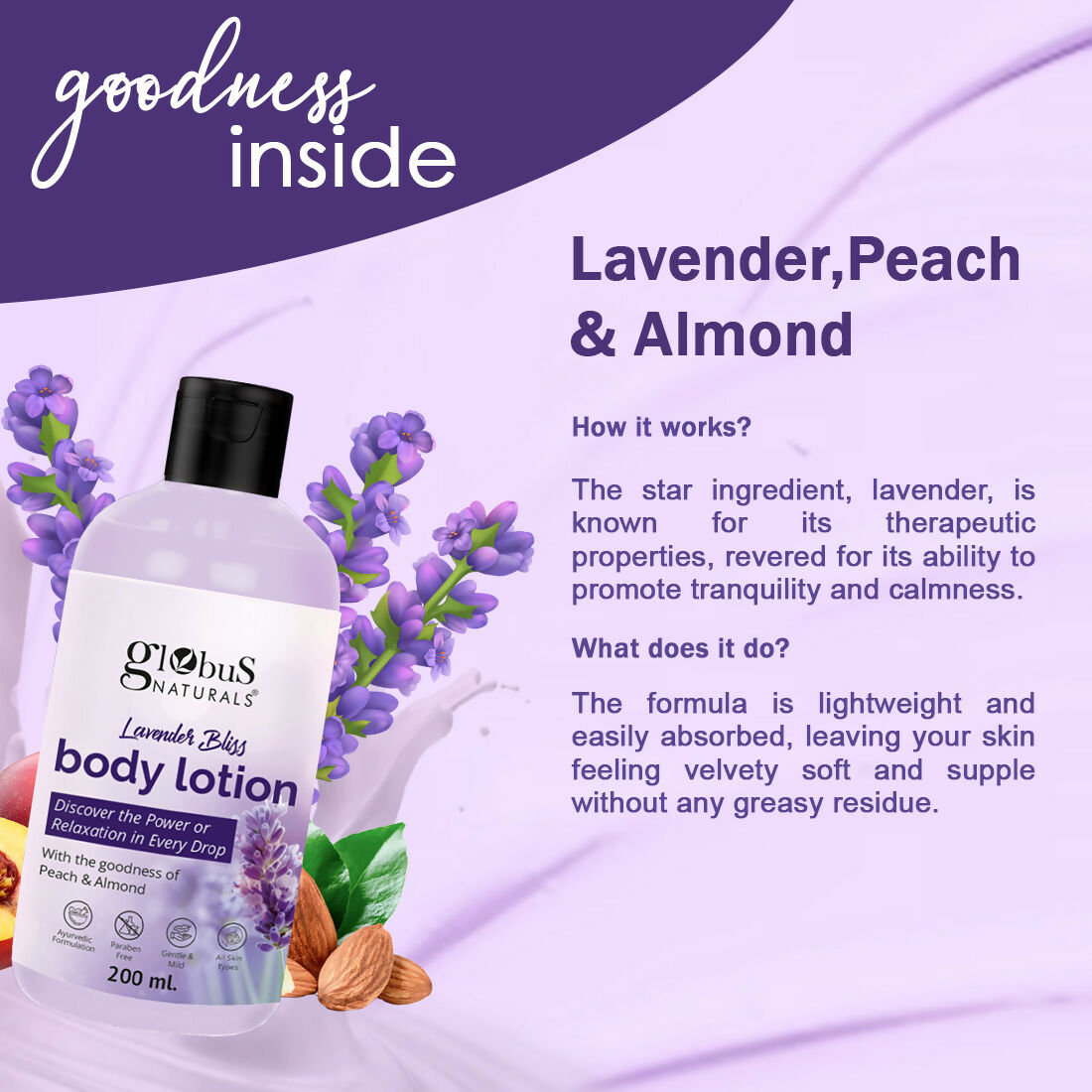 Globus Naturals Lavender Bliss Body Lotion - Distacart