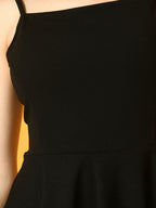 Myshka Women's Black Solid Party Dress - Distacart