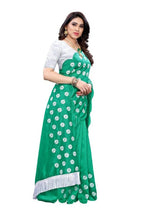 Vamika Zoya Silk Embroidered Rama Green Saree