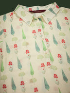 Sangria Printed Kurta With Trousers
