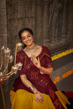 Multi Color Viscose Rayon Thread Embroidered Navratri Lehenga Choli with Dupatta - Raas