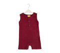 Sunshine Baby Cute Organic Muslin Cotton Sleeveless Knee Length Rompers - Maroon