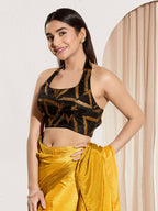 Joban Fashion Mustard Cotton Padded Blouse With Square Neck Sleeveless - Distacart