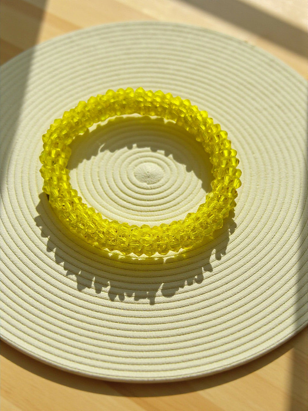 Inhanns Unisex Crystal Bloom – Adjustable Crystal Bead Bracelets - Lemon Yellow - Distacart