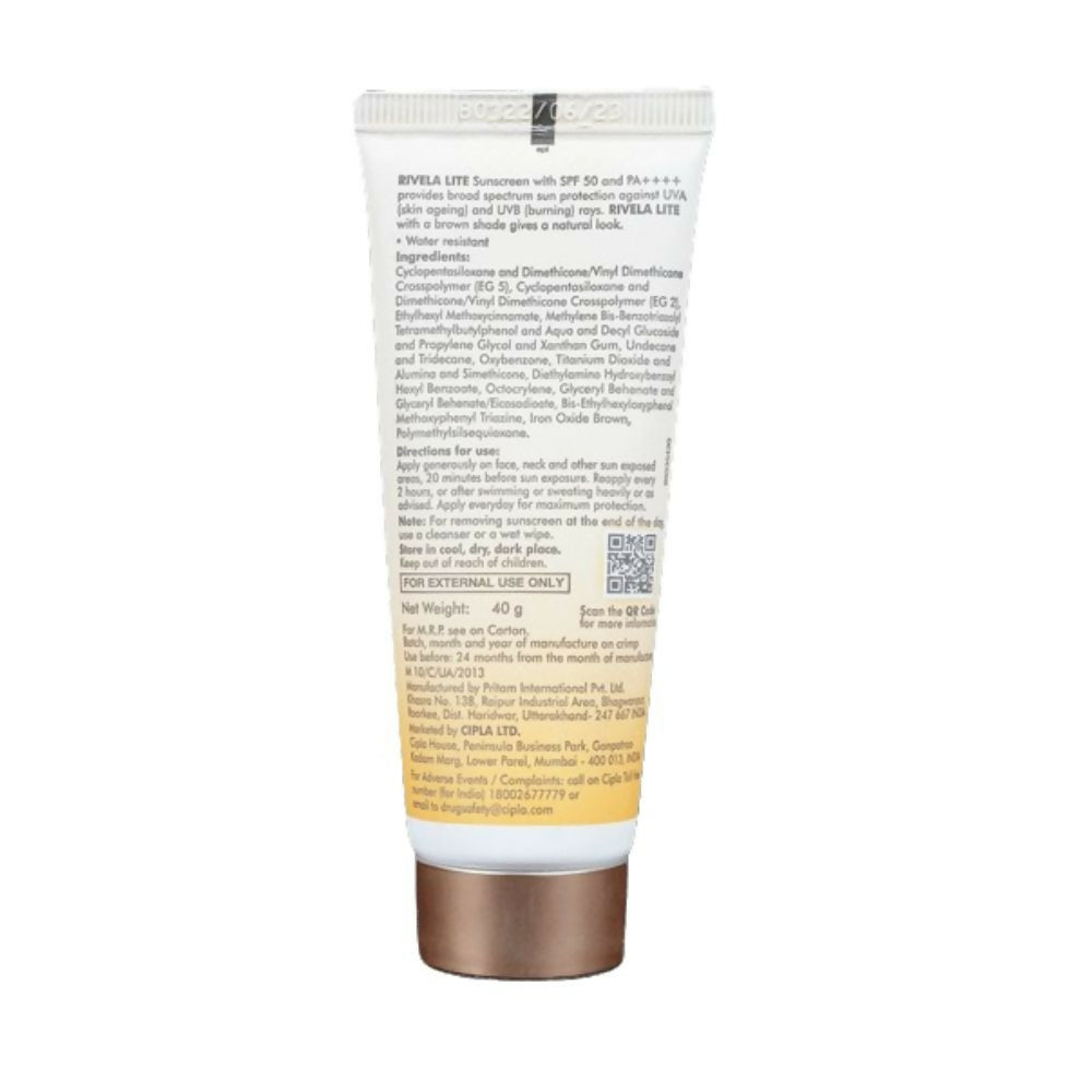 Rivela Lite Weightless Mousse Broad Spectrum UVA/UVB Sunscreen, Bronze SPF 50+
