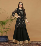 Joban Fashion Black Georgette Lehenga Set